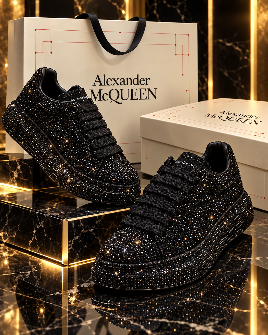 Calzado McQueen brillante